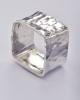 Siesta Silver Jewelry Sterling Silver Hammered Square Ring R7372